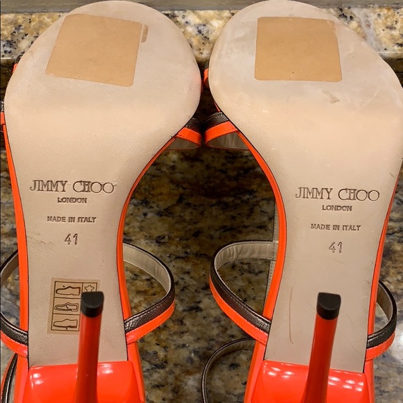 🆕 JIMMY CHOO women’s heels NEON FLAME pumps 10.5 - Picture 8 of 8